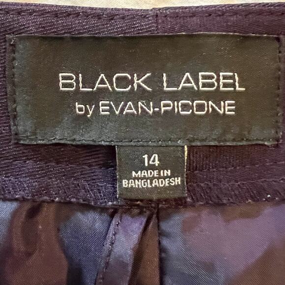 Evan Picone Pants Womens Size 14 Dress Pants Plum Lined Flat Front Straight Leg - Picture 2 of 8